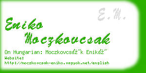 eniko moczkovcsak business card